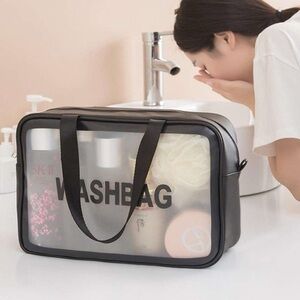 Clear Travel Bags for Toiletries, 1 large Portable PVC Waterproof